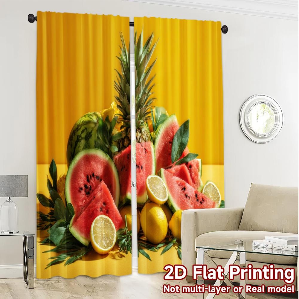 2pcs   2D FLAT PRINTING Curtains (Without Rod) Tropical Feast Modern Contemporary Curtains Fabric Curtains Outdoor Decorations