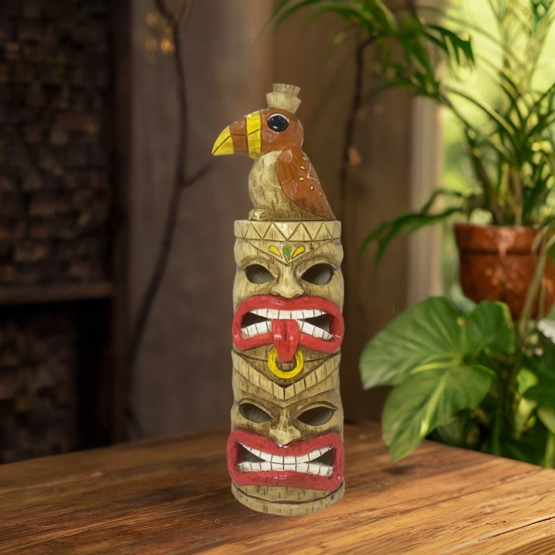 Hawaiian Style Tiki Series Decorations Hawaii Maya Tribe Totem Garden Lawn Lights, Solar Lighting, Garden Solar Decorations
