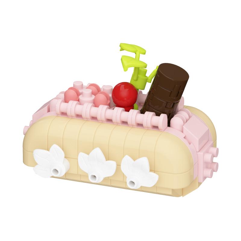 DIY MOC Ciasto Wafel Tost Czekolada Suflet Rolada Szwajcarska Lody Kruche Tartaletki Klocki Model Klocki Zestawy Zestawy Zabawki dla Dzieci