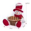 Christmas Candy Basket Santa Snowman Rattan Straw Woven Desktop Ornament Fruit Holder Holiday Decor Home Office Bar KTV