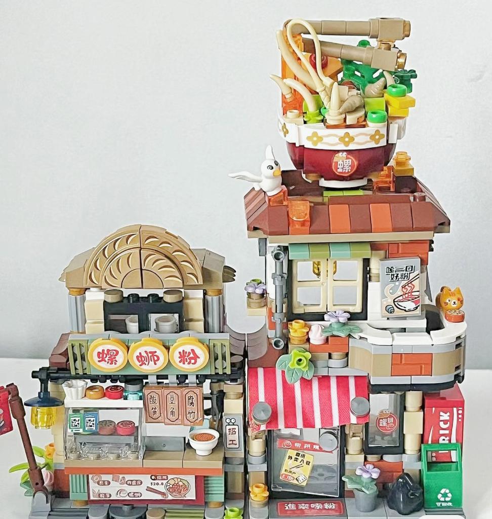 LOZ Mini Blocks Building Bricks Toys Puzzle Teens Gift Chinese Snack Bar Lemon Tea Shop Luosifen Store Home Decor 1294 1295