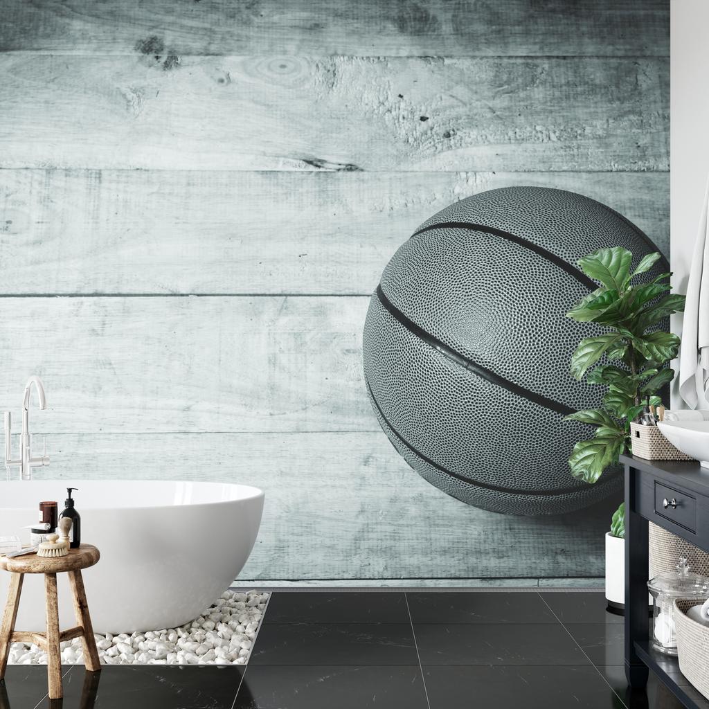 Photomural Basketball Ball On A Background Of Boards Smooth Vinyl 360x240