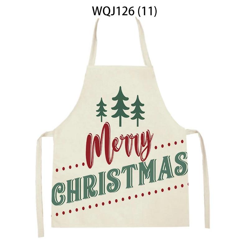 Thuis Vrolijk Kerstmis Serie Keuken Schorten Kerstman Hert Boom Cadeau Bedrukt Vuilafstotend Schort Bakbenodigdheden Kookschorten