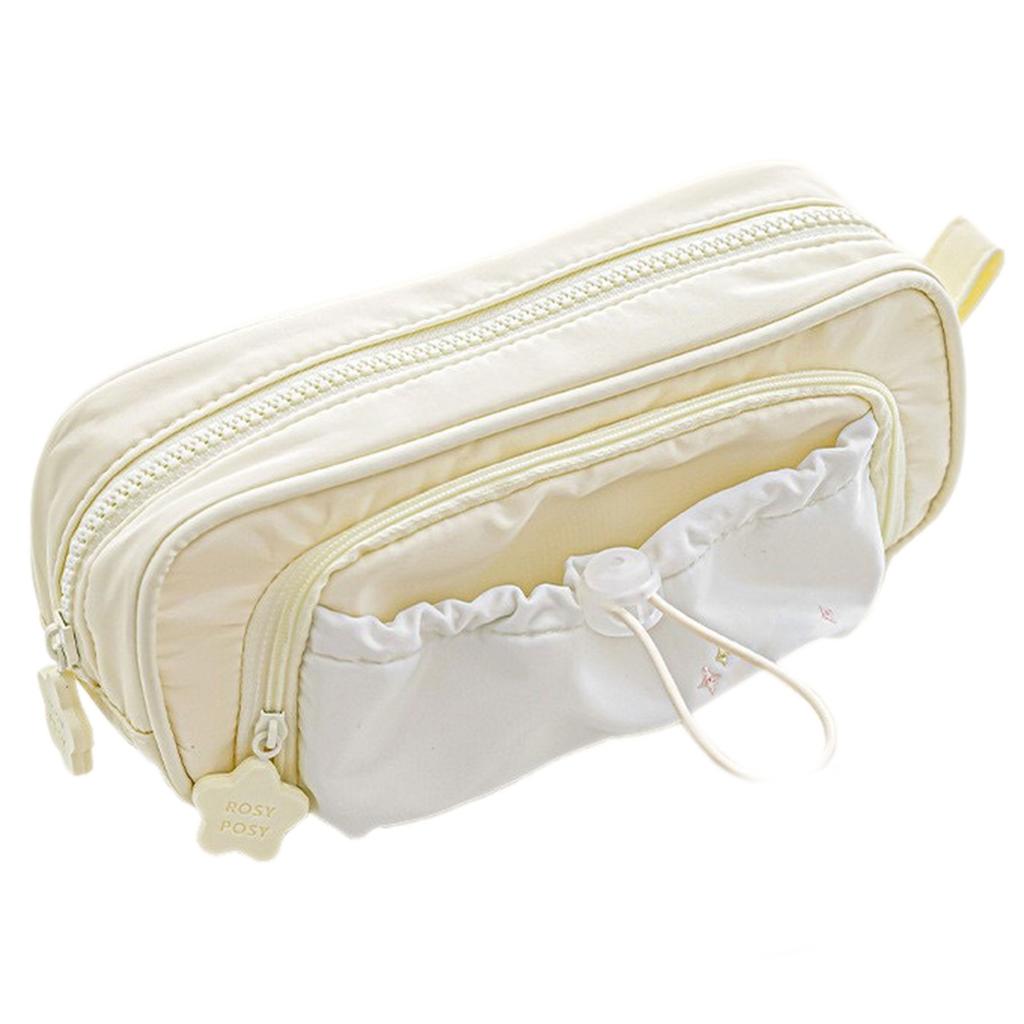 Cartoon Pencil Case,Large Capacity Drawstring Pencil Bag,Double Layer Stationery Pouch,Student Stationery Bag Pen Organiser