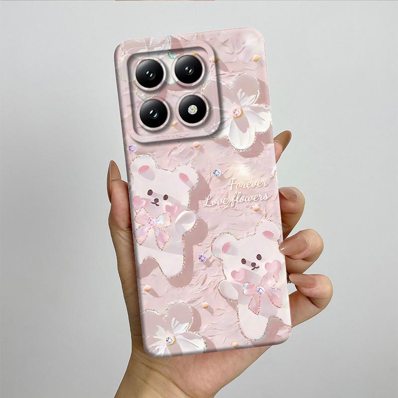 For Xiaomi 14T Pro Phone Case 14Tpro Soft Silicone TPU Sweet Painted Casing Cartoon Printed Shockproof Protective Back Cover