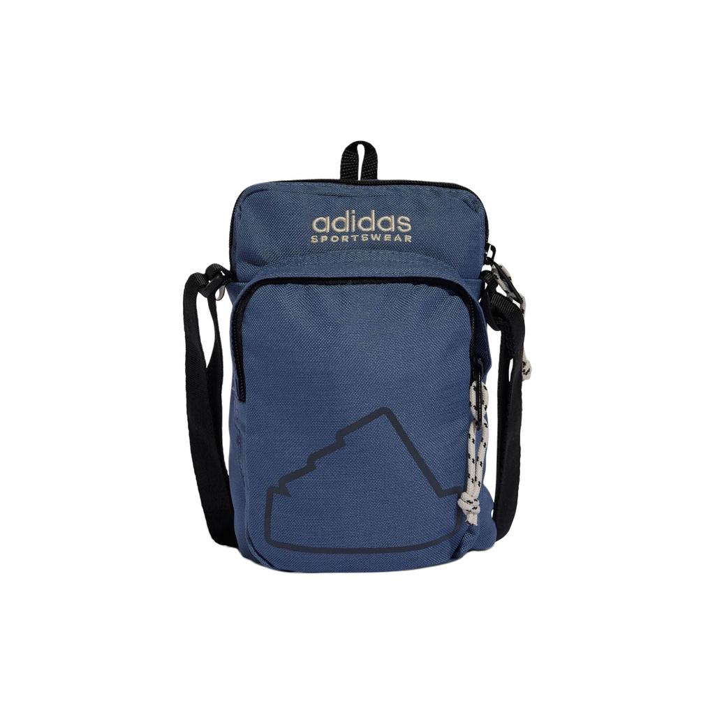 New Adidas Recycled Material Crossbody Bag, Shoulder Bag Unisex Ink Blue & Black & Light Gray IS3785