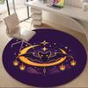 1pc Moon Bat Office Round Area Rug, Mat Suitable ForOffice, Under Office Chairs Bedroom Living Room Home Decor, Room Deco