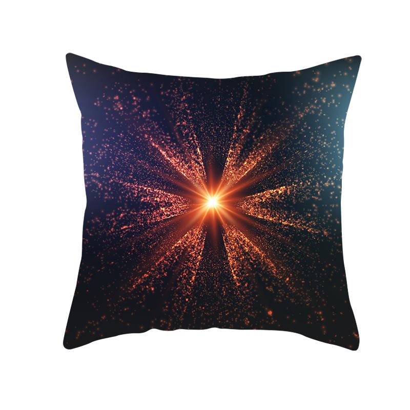 Home Decoration Geometric Space Printed Pillow Cover Colorful and Bright Sofa Cushion Cover