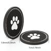 Silicone Diamond Rhinestone Dog Paw Bling Cup Holder Car Coasters Anti Slip Car Mats Water Cup Pad Interior Accessories Decor
