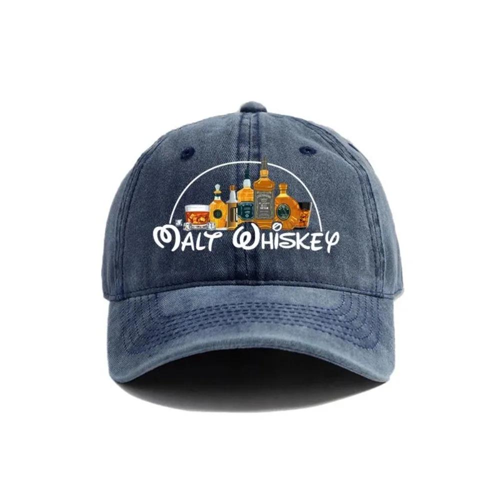 Nueva Gorra de Whisky de Malta Gorras Desgastadas Gorra Hombres Retro Exterior Verano Ajustable Divertida Alcohol Borracho Gorras de Béisbol Gorra Versátil