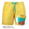 Wide Leg Double Layer Men Shorts All-matched Drawstring Elastic Waist Swim Trunks Beachwear