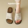 Augustine slippers women's 2025 new summer home wear flat sandals one pedal beach shoes