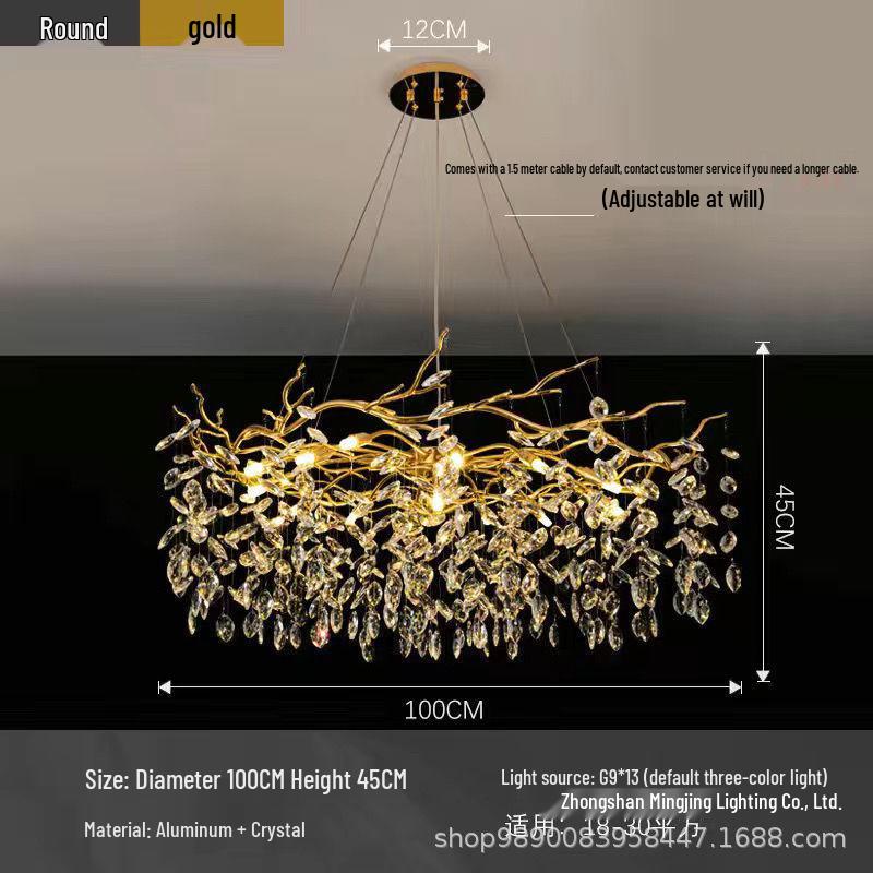 Elegant Modern French Crystal Chandelier for Living and Dining Rooms