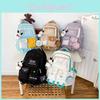 Blocking Splicing Color School Bag Large Capacity Backpack Cartoon Students Gift