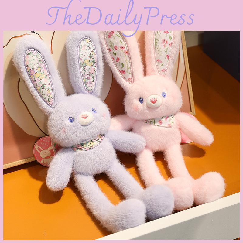 Ear Trend Pull Bunny Plush Toy Stretchable Ears Decorative Keyring Gift Festival
