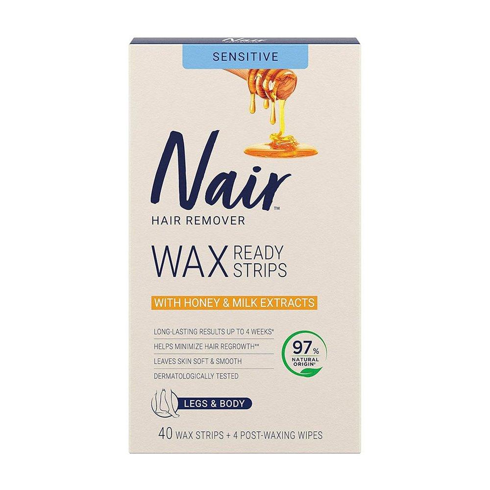 

NAIR Восковые полоски для удаления волос на теле 40+4 полоски (Молоко и мед)