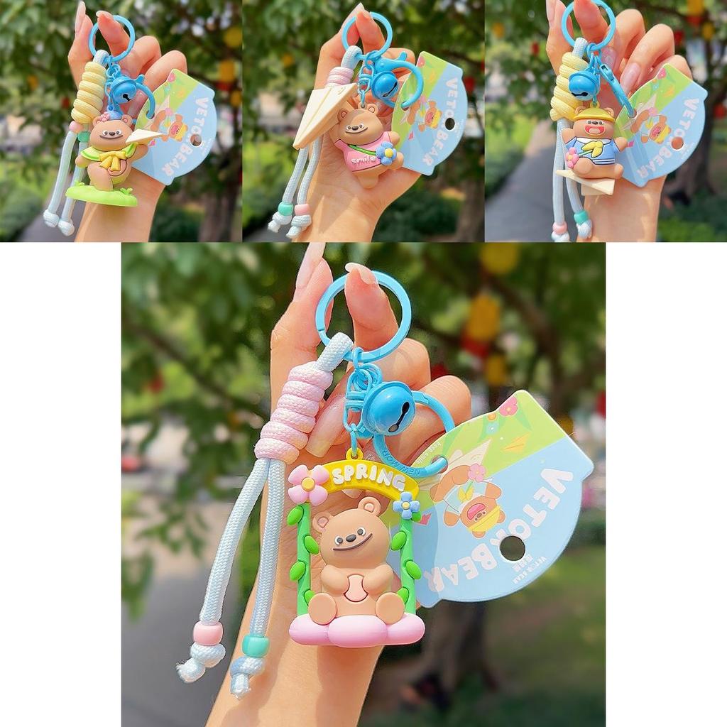 Pvc Keychain With Cute Cartoon Bear Design For Kids And Collectors