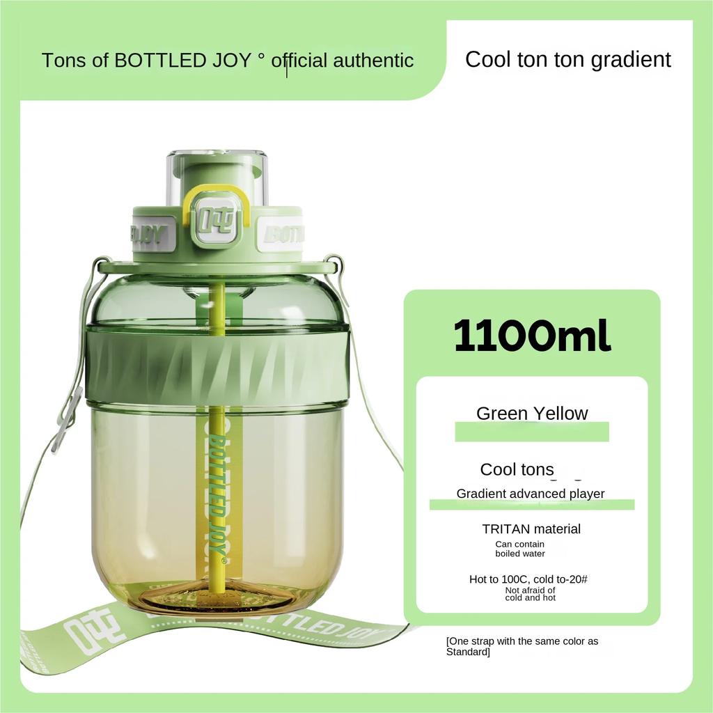 BOTTLED JOY Wang Yibo Tritan Malzeme Büyük Göbek Şişe Büyük Kapasiteli Taşınabilir Kettle Sevimli Öğrenci Çift Yaz Su Şişesi