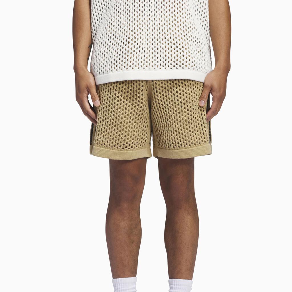 adidas X Edison Chen Crochet Shorts Brown Unisex Streetwear JD7114