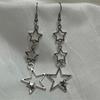 Cross-Border New Fashion Star Earrings: Hollow Five-Pointed Star Accessories for Women