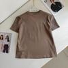 Nanyou Women's Retro Embroidered Round Neck Short Sleeve T-shirt