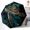 1pc Sea Turtle Print Umbrella - 8-Rib Automatic Open/Close, Fashionable Compact Umbrella for Outdoor Adventures Yy250813212