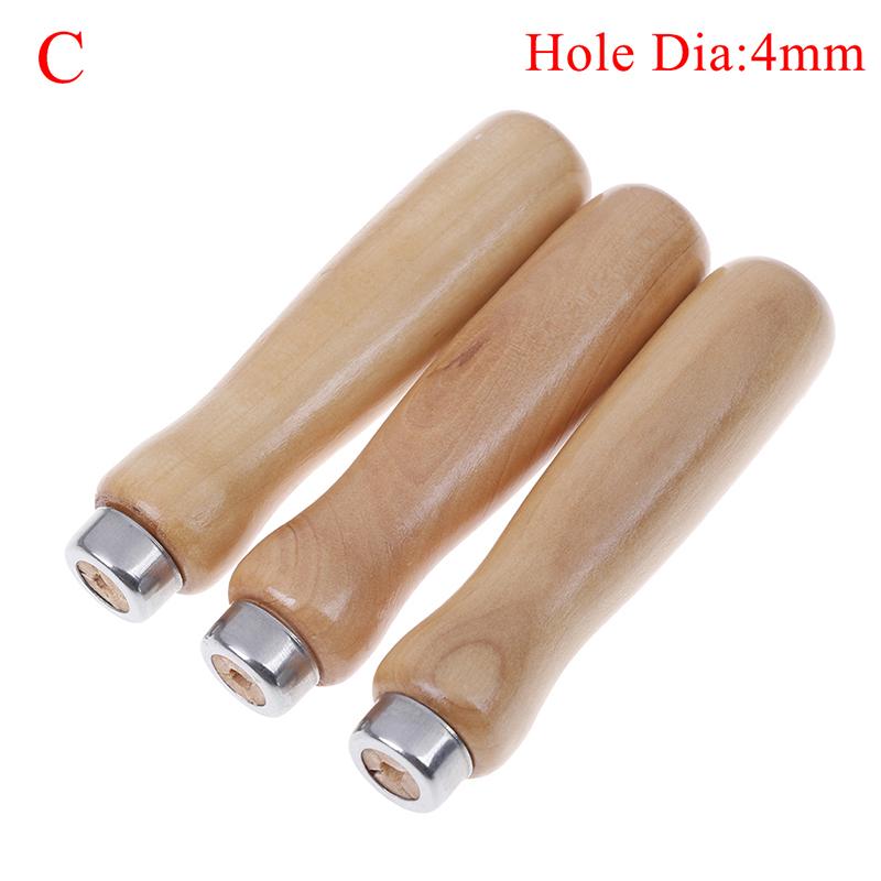 3Pcs Holz Datei Griff Fit Hause Werkzeug Edelstahl Ring Hartholz Diy Geschenke