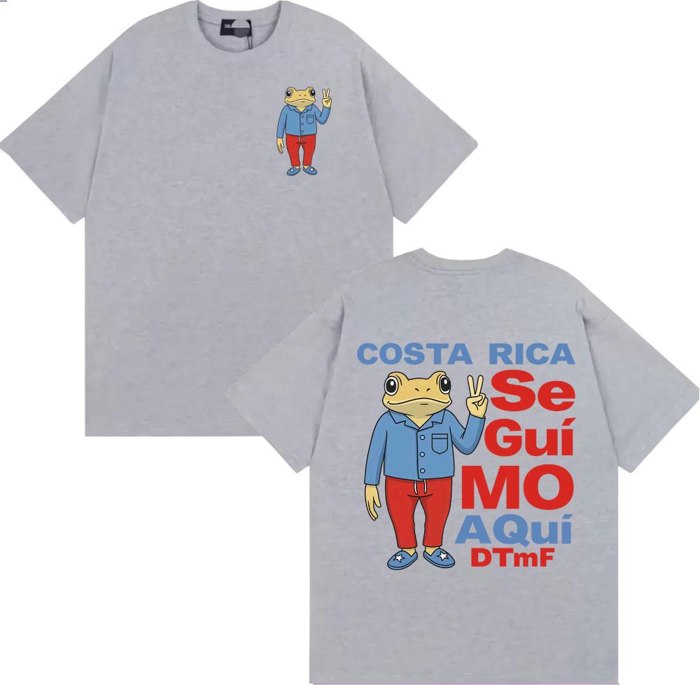 Bad Bunny Debi Tirar Mas Fotos DTMF T Shirt Costa Rica Se Gui Mo Aqui Tshirts Men Women Vintage 90s Cartoon Short Sleeve Tshirt