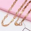 Purple Gold Flower Chain Rose Gold Plated Chain Fashion Temperament Shining Color Gold Necklace