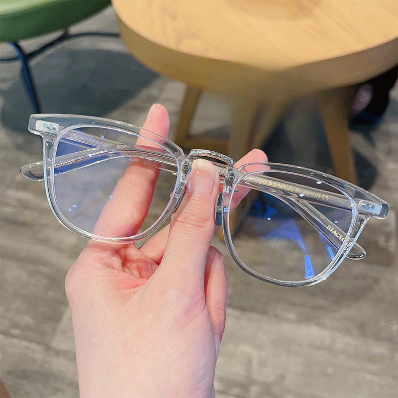 Internet Celebrity Without Makeup, Black Frame, Slimming Japanese Handsome Acetate Frame, Can Be Equipped with Myopia Anti-blue Light