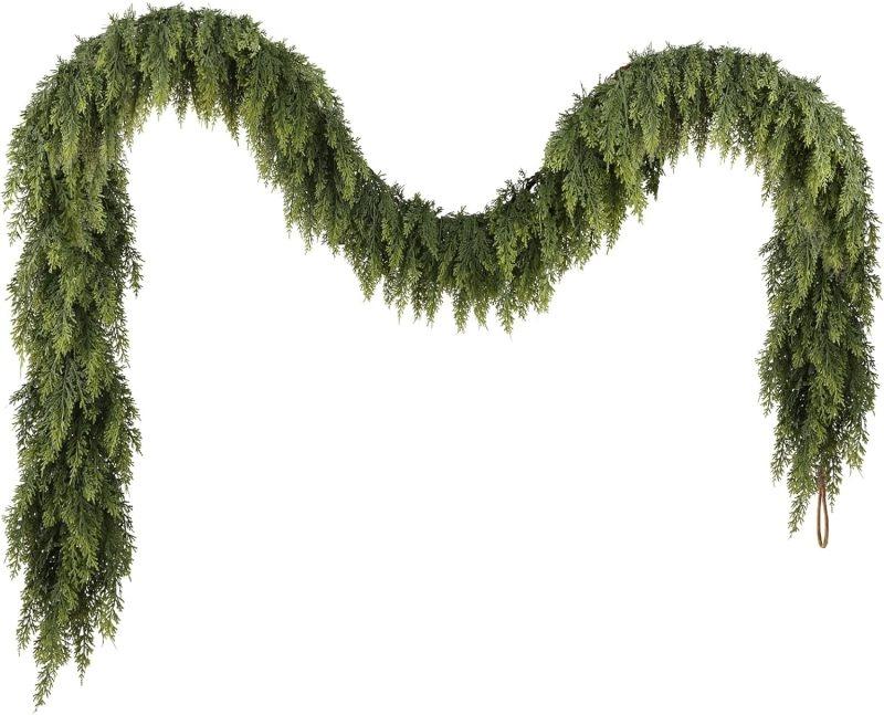 275Cm Artificial Plants Christmas Tree Cypress Leaf Garland Wreaths Home Party Decor Outdoor Yard Artistic Pine Rattan Accessory