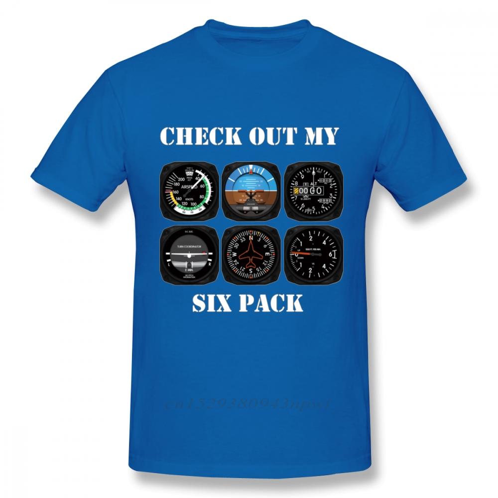 Awesome Aviation 6 Pack Instrument For Pilots T Shirt Graphic Print Camiseta Cotton Big Size Homme Tee Shirt