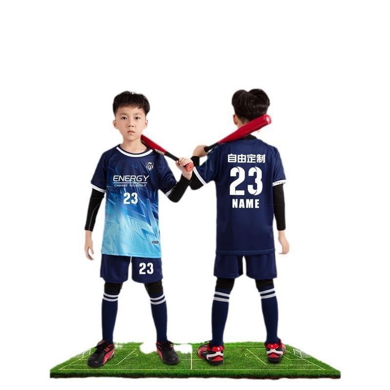 Kids Soccer Jersey Set 4-Piece Training Kit Boys Girls Winter Football Uniform Sportswear