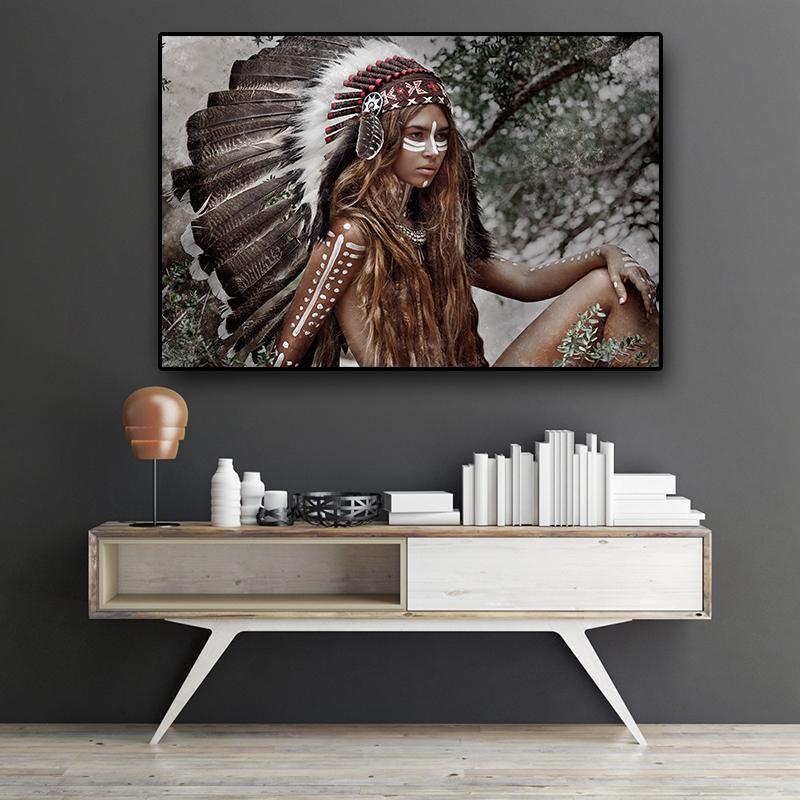 

Абстрактная африканская обнаженная женская фигура Пейзаж Картина маслом на холсте Плакаты и принты Cuadros Art Настенная картина для гостиной