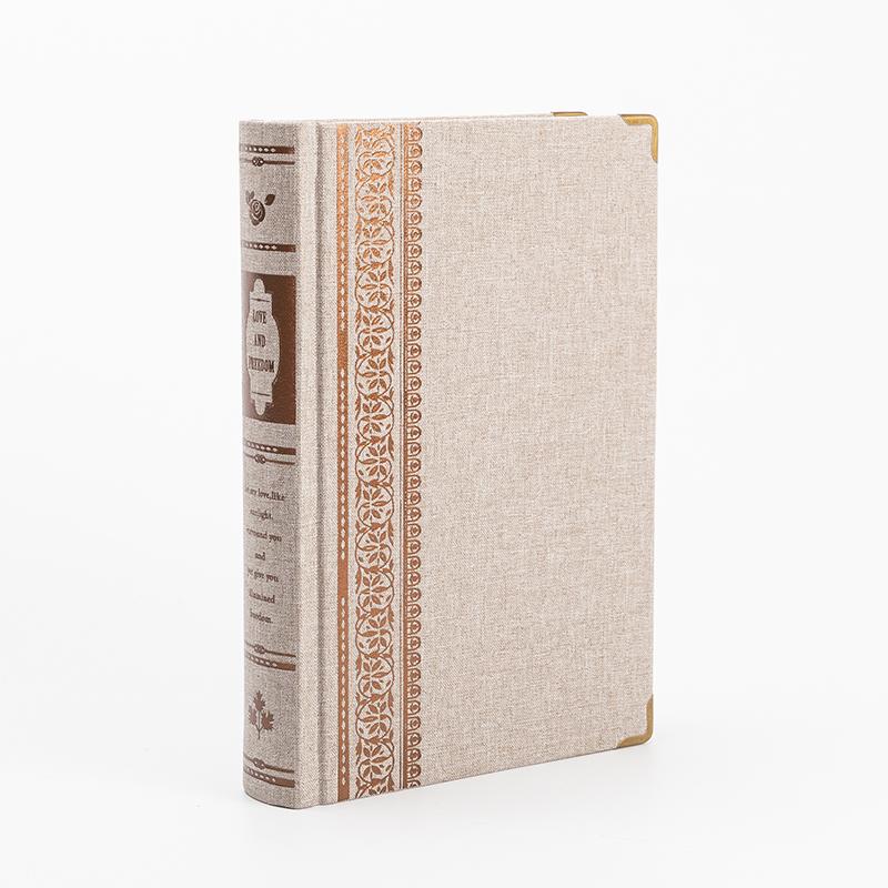 Long-lasting linen hard cover school student notebooks kraft paper notebooks светло-серый