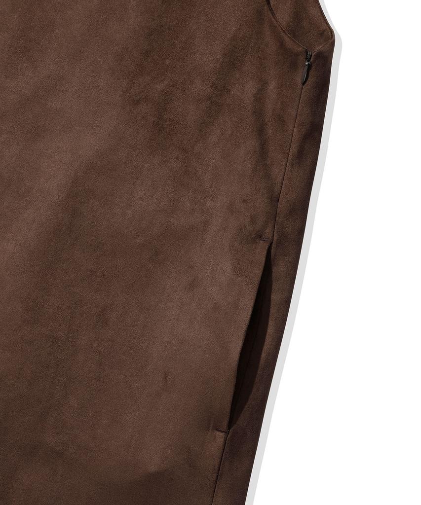Code Graphy (Women) Faux Suede Dress_Brown