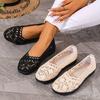 Ein Paar lässige, stylische, atmungsaktive Slip-On-Schuhe für Damen - Mesh-Schuhe für Damen mit Stoffdesign, Damenschuhe