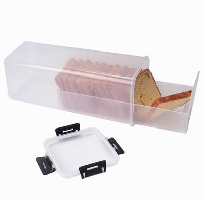 Airtight Bread Container Storage Box with Drawer Tray Transparent Lid Extend Shelf Life Bagel Kitchen Bread Organizer