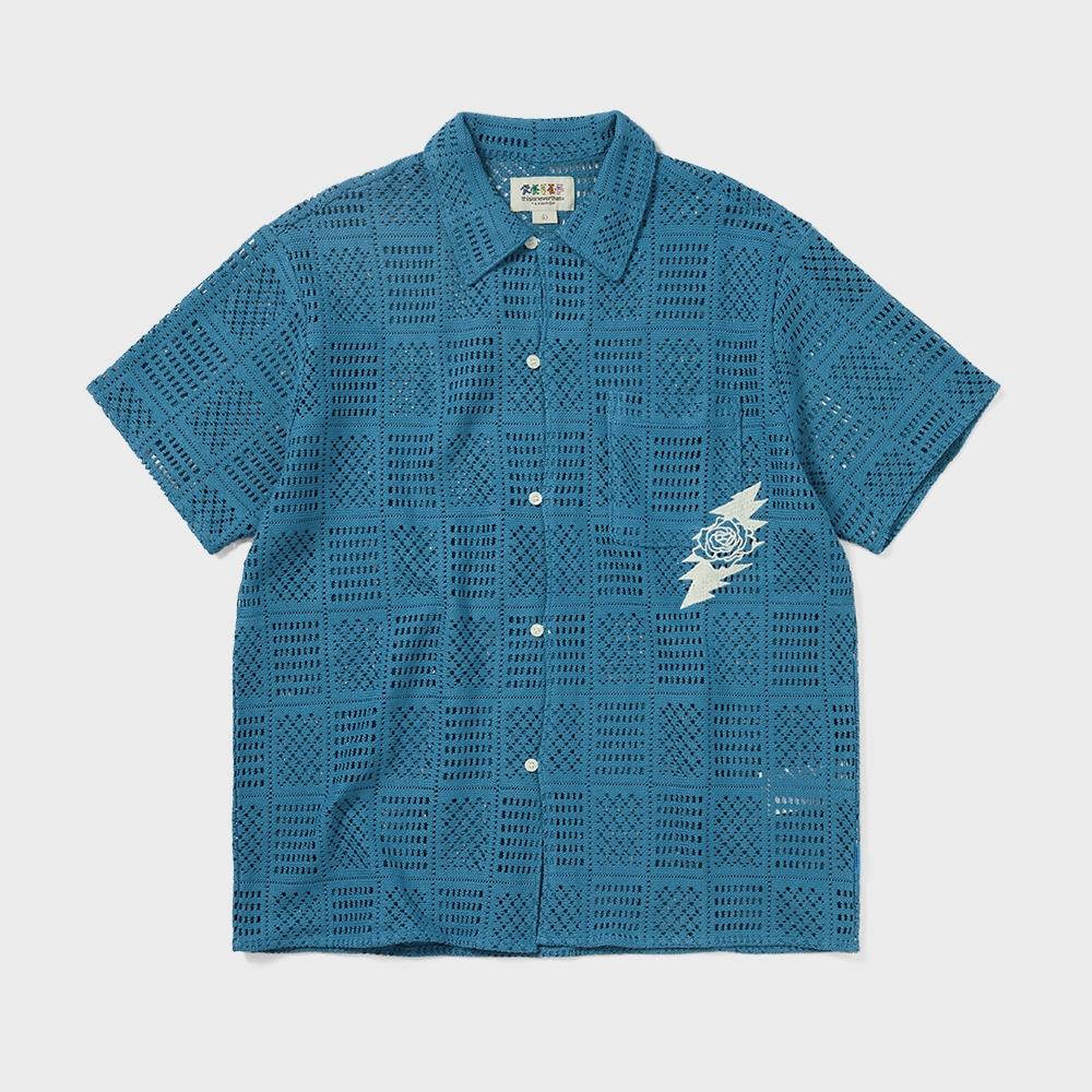 

ThiSiSneverthat Gd Lightning MeSh S S Shirt Light Blue M