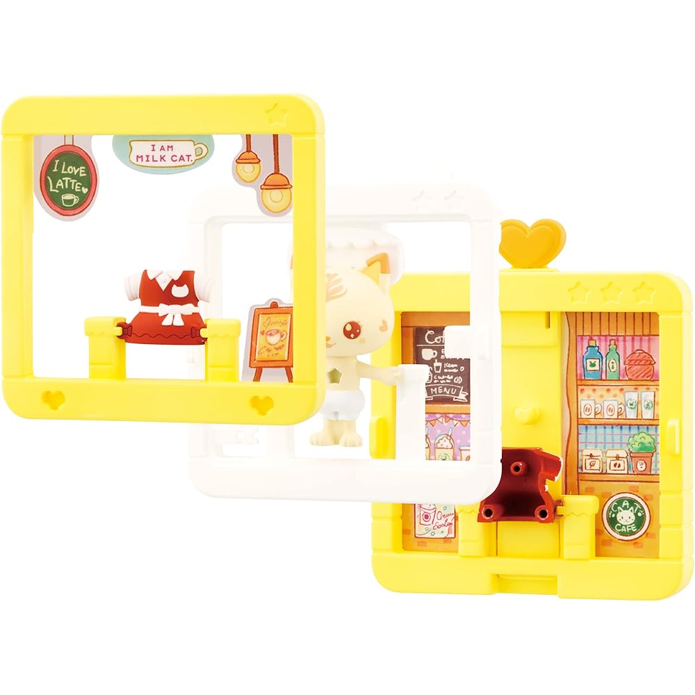 MegaHouse Snap Friends Twin Cat Candy Shop and Creamy Cafe Playset