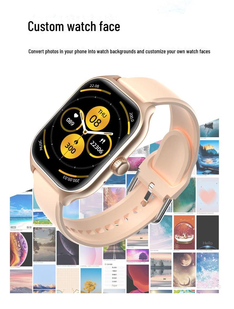 Montre connectée Huami GTS4 Y13 avec appel Bluetooth, surveillance de la santé, fréquence cardiaque et fonctions d'exercice