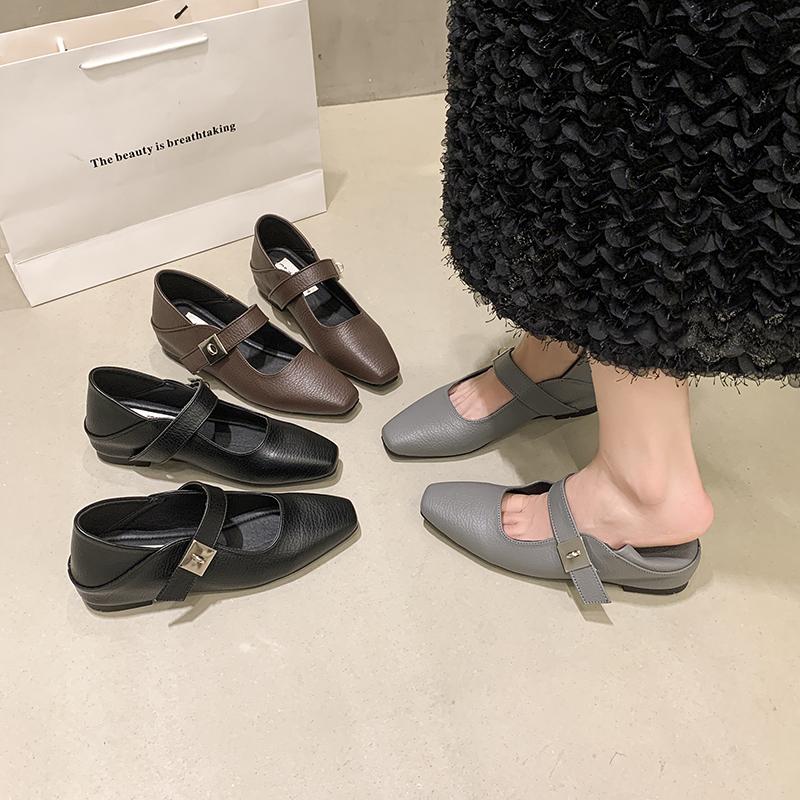 Fashion Women's Fashion Women Flats Shallow Mouth Autumn Pointed Toe Loafers Ballerinas Fall Leopard Retro Dress Shoes Zapatos De Mujer