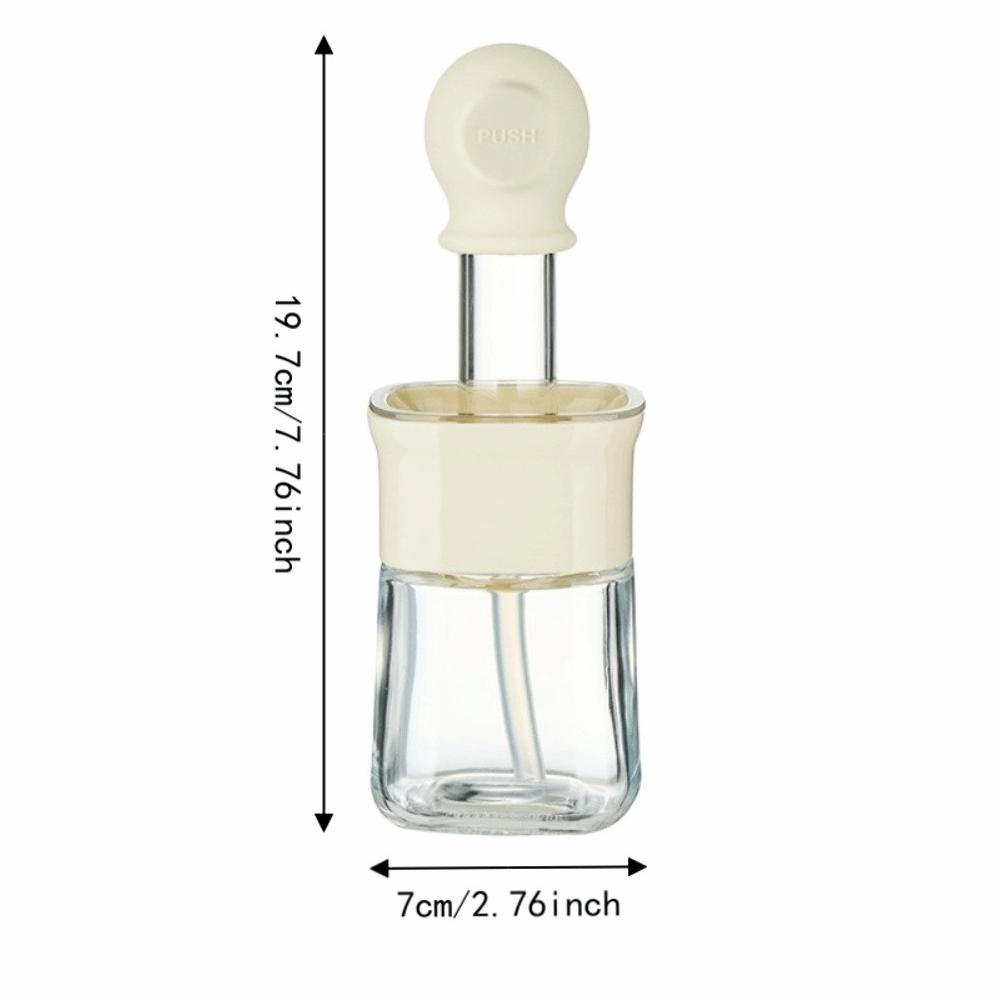 230ml Oil Bottle Silicone Basting Brush Oil Pot Dust-proof 2 in 1 Oil Dispenser Brush Kitchen