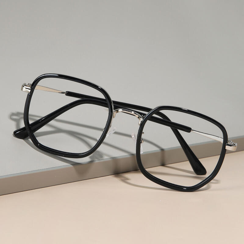 

Women s Fashion UV Protection Daily Glasses TR3902 Black Silver