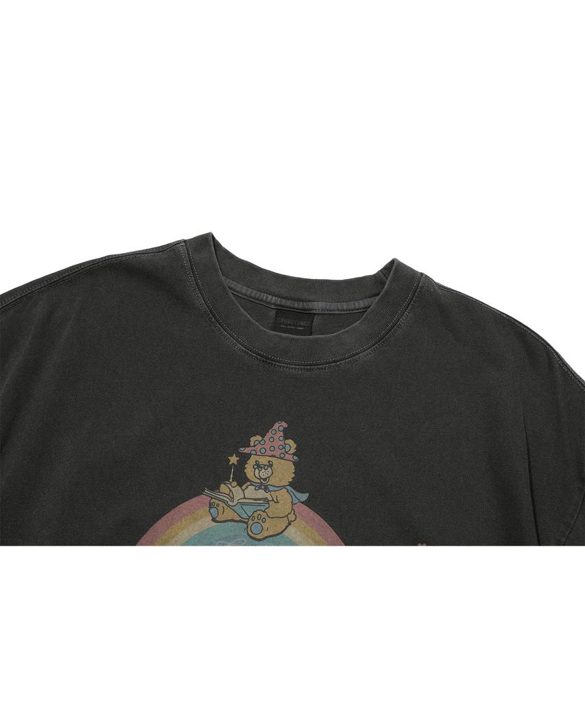 CPGN STUDIO Rain Teddy Pigment Short Sleeve T-Shirt Smoke Black