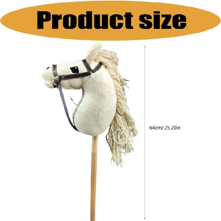Lightweight Wooden Horse Head Stick With Plush Detail Funny Horse Head Accessory For Theater And Family Parties