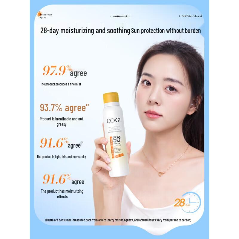 COGI Multi-Effect Whitening Sunscreen Spray SPF50+ PA+++ 2-Pack