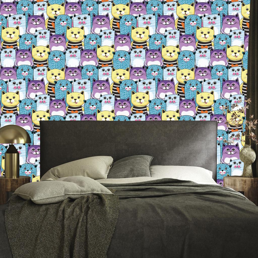 Colorful Kittens Wallpaper for Living Room and Bedroom 50x1000