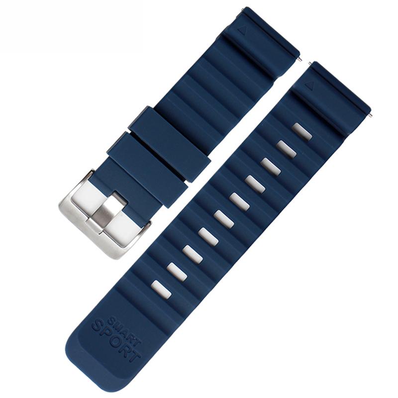 

Резиновый ремешок для часов 24 мм для SUUNTO TRAVERSE CORE Sport D5/Spartan Ремешок Высококачественный силиконовый мужской браслет для часов 24mm синий