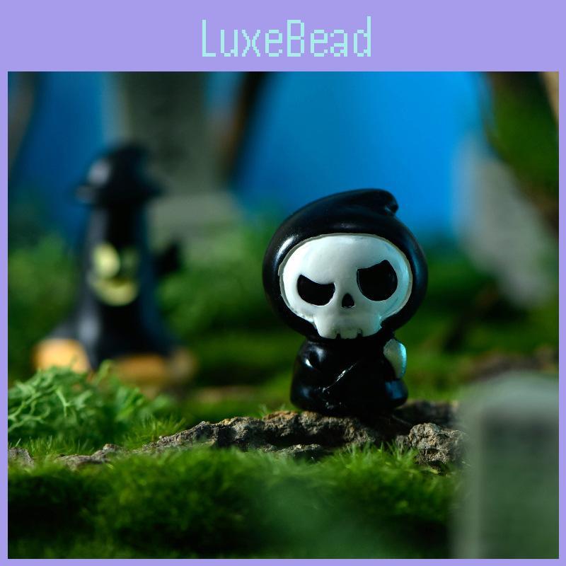 Resin Halloween Miniatures For Diy Crystal Ball Accessories Adorable Transparent Ghost And Pumpkin Decor